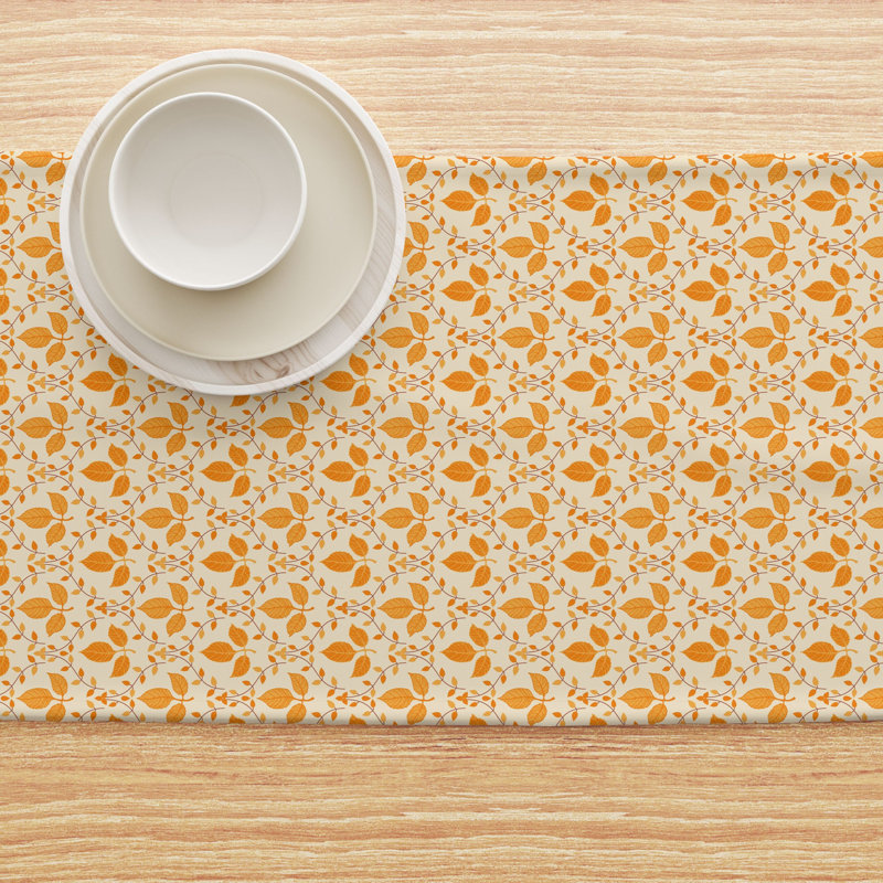 Table Runner, 100% Cotton, Classic Fall Pattern, 108" x 16"