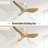 52 Inch Indoor Ceiling Fan No Light With 6 Speed Remote Control 3 ABS Blade Reversible DC Motor For Home-1911142990-1911142988