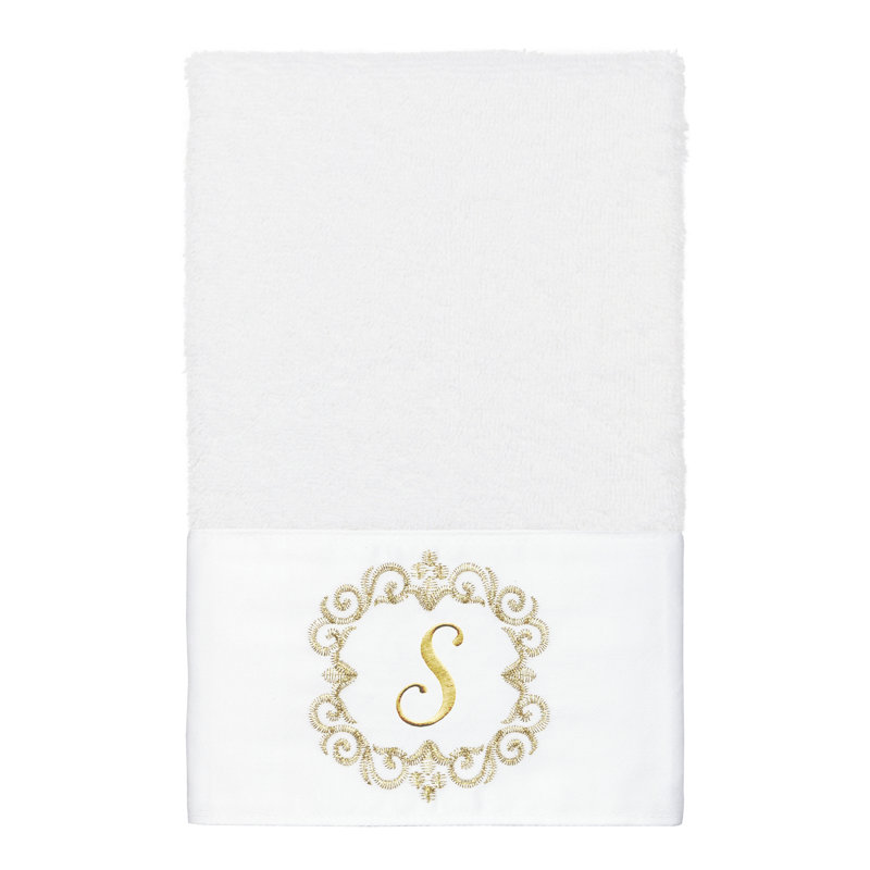 Winston Porter 100% Turkish Cotton MONICA 2PC Embellished Hand Towel Set, S