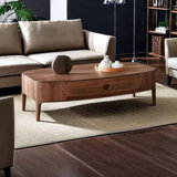 Pure solid wood simple rectangular coffee table