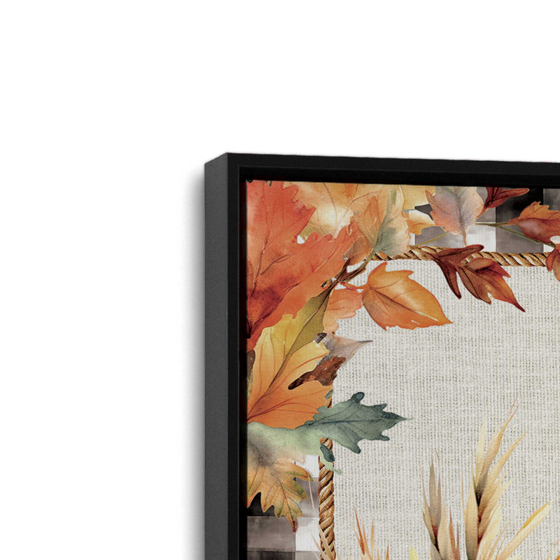 «Fall Still Life» par Nicole DeCamp, reproduction d'art, L 30 po x H 30 po, Noir, Toile avec cadre
