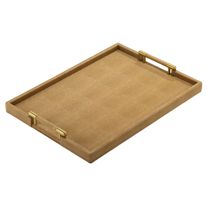Stingray Gold Rect Handle Tray