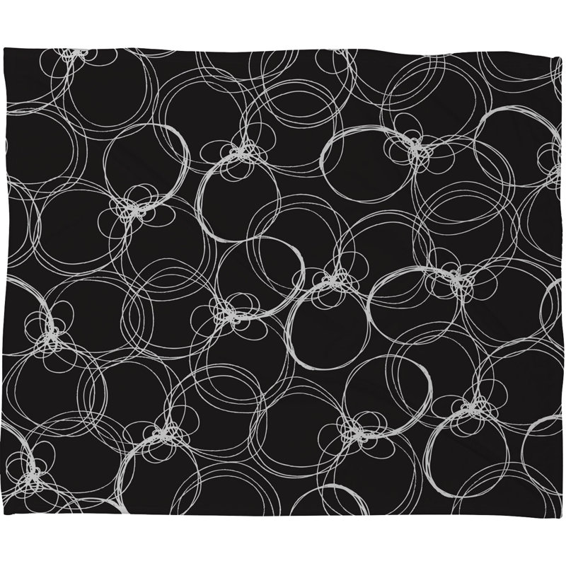 Jeté cercles, Noir ronds blancs, Petit