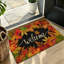 Tapis orange à motif de feuilles d'érable d'automne 47 po x 31 po Fall