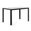 4 tables de salle à manger avec plateau en verre trempé et support en métal, 29,5 po x 45,98 po x 26,95 po, noir, plateau de charge maximal de 170 lb pour 4 personnes, 26,95 po x 29,5 po x 45,98 po,