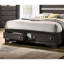 Grand lit moderne gris avec espace de tiroir - Efficacité de la chambre à coucher Style de rangement contemporain révolutionné-1200153225