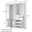 Armoire de cuisine autoportante, rangement maximisé, style shaker, style classique, salon et salle à manger-1695050957