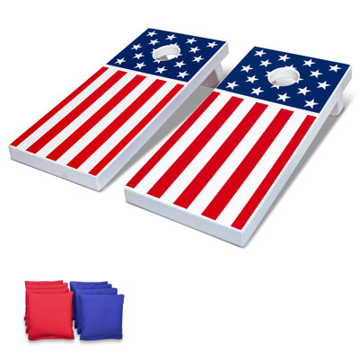 GoSports 2' x 4' All-Weather Cornhole Board Game Set - Outdoor Backyard Lawn Toss Game Set