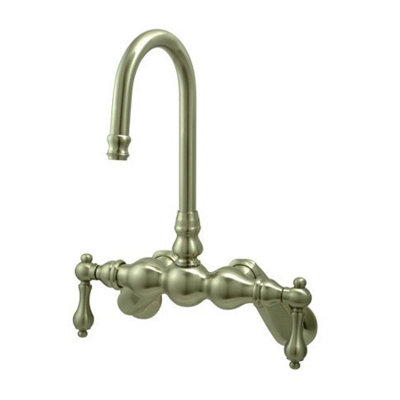 Hot Springs Double Handle Wall Mounted Clawfoot Tub Faucet