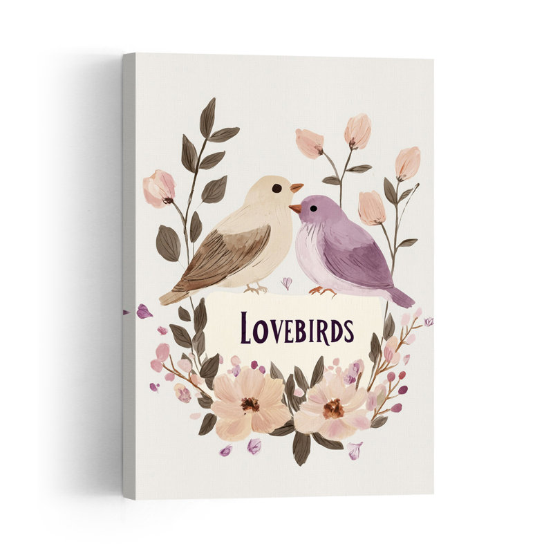 Ailes murmurantes, oiseau romantique abstrait, nature, printemps, affiche murale, H 36 po x l 24 po