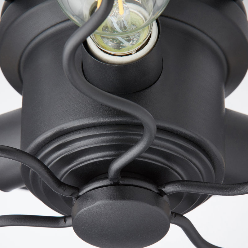 14'' 3 - Light Light Kit Ceiling Fan Light Kit, Noir