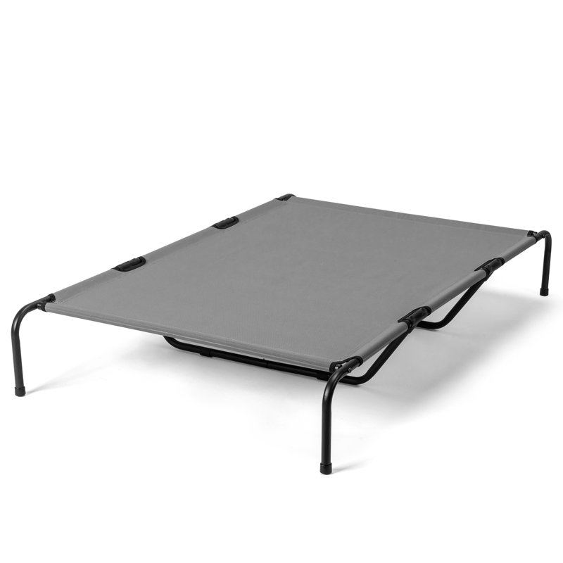 60 In. X 37 In. Iron Frame Mesh Surface Outdoor Pet Bed, Grey