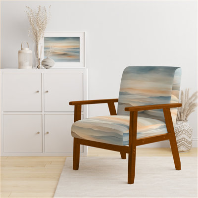 Chaise rembourrée Ocean - Calm Ocean Horizon, fauteuil Waves Beauty I