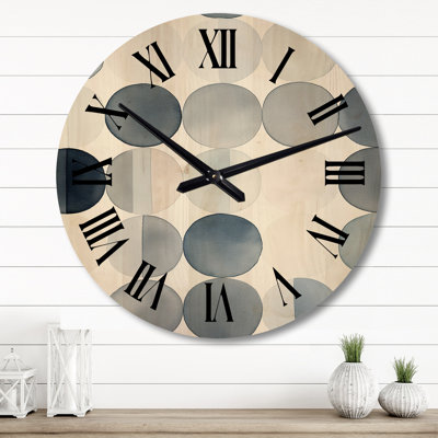 Horloge murale en bois surdimensionnée rétro