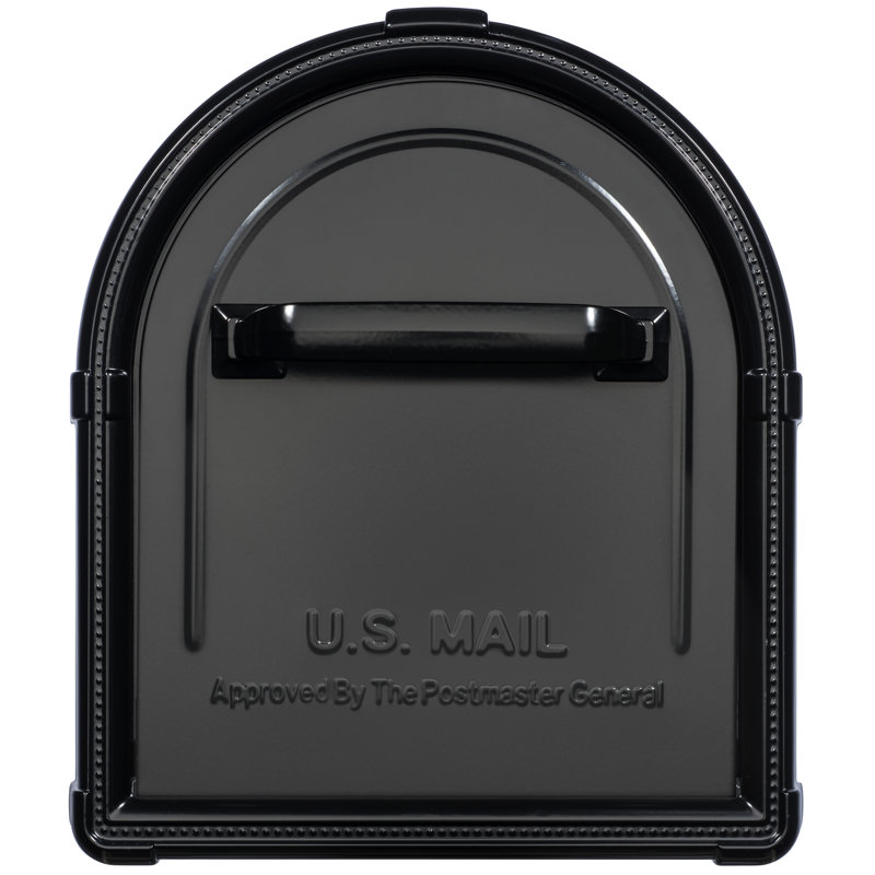 Hillsborough Black Large Aluminum Post Mount Mailbox