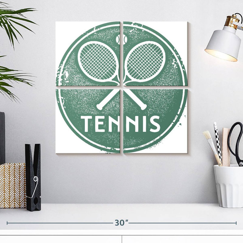 Kema Tennis, typographie, H 18 po x l 18 po