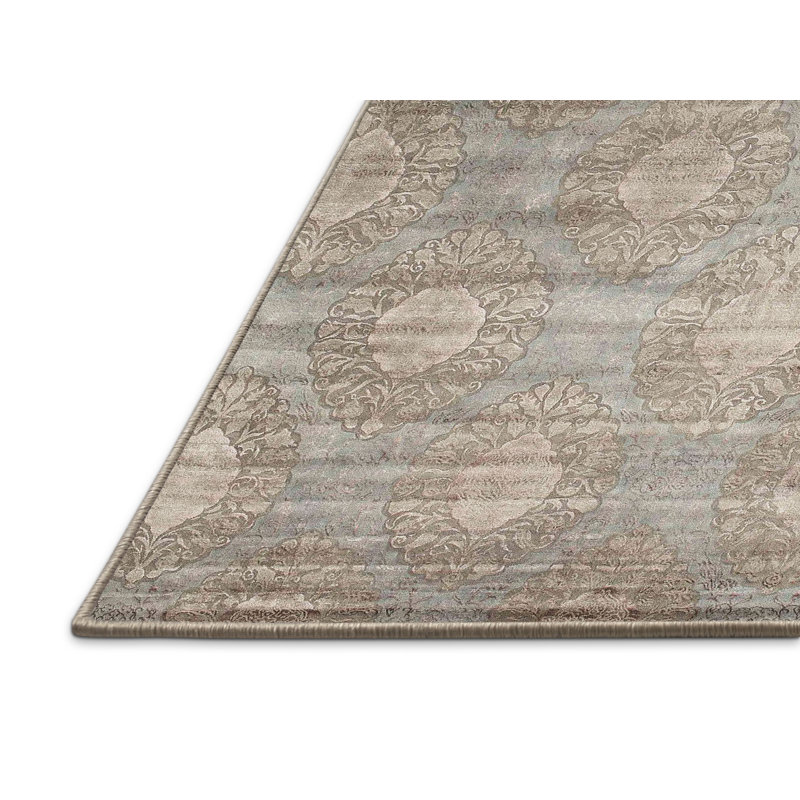 Tapis gris zone contemporaine, Rectangle 2 pi x 5 pi