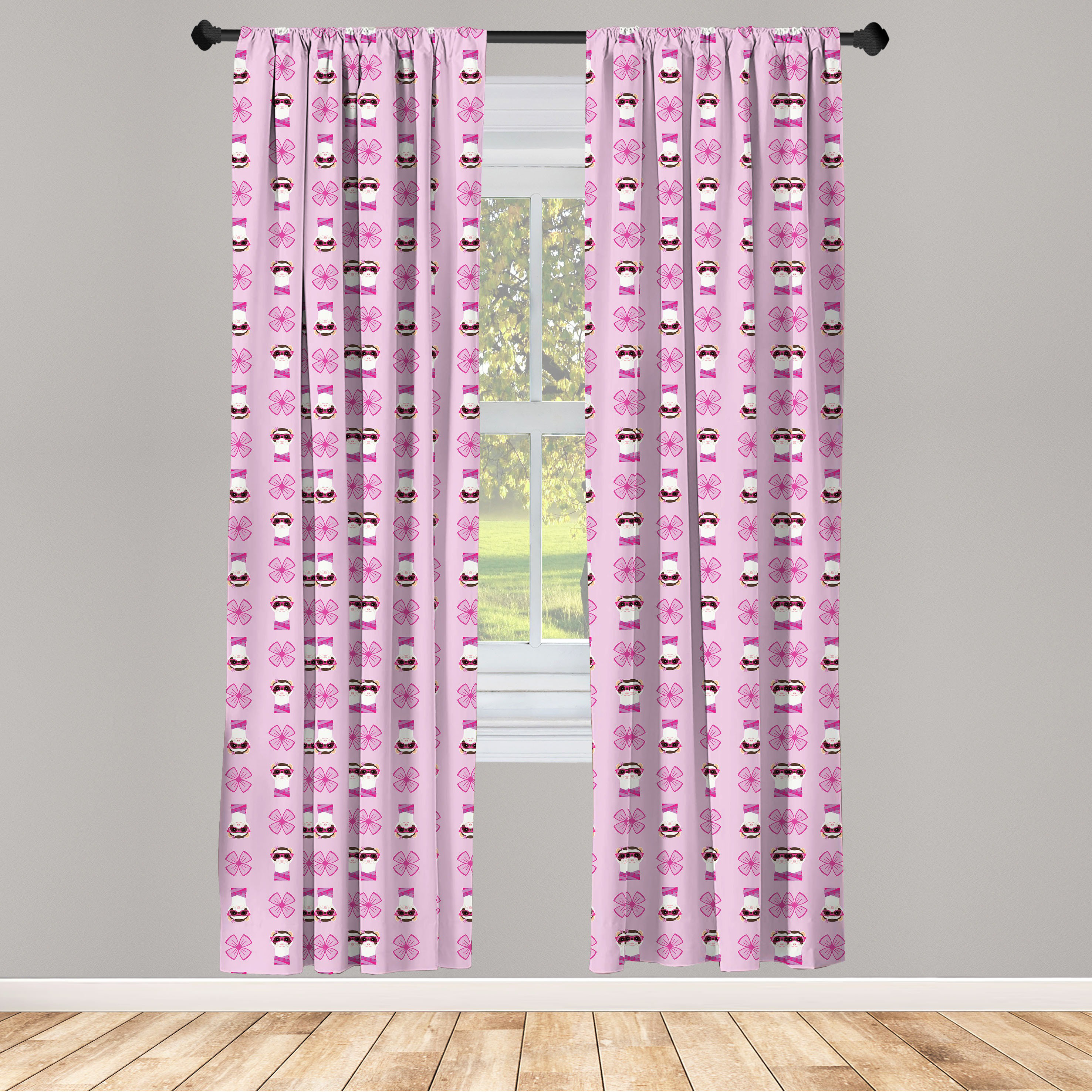 East Urban Home Ferret Floral Semi-Sheer Rod Pocket Sliding Panel | Wayfair