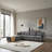 114"Upholstered Corduroy Sleeper Sectional Sofa with 2 Pillows-366895985