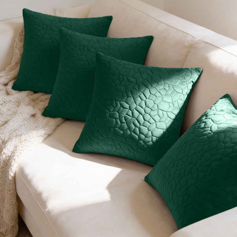 Pebble Cushion Cover-(Pack of 4), Emralad