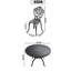 Ensemble de salle à manger 5 pièces en aluminium moulé résistant aux intempéries, cadre noir, design raffiné, siège ergonomique et confortable, tapis antidérapant, montage facile
