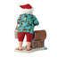 Figurine de coffre de trésor possible Père Noël au bord de la mer 10,5 po