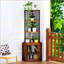 Tablette d'angle avec portes, armoire autoportante de 65 pouces avec tablettes et porte-verres à vin, bibliothèque à 6 niveaux pour la cuisine et le salon