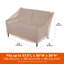 Housse pour causeuse de patio Modern Leisure, paquet de 2, L 66 po x l 40 po x H 39 po, beige-75037919
