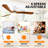 42 inch Wood Ceiling Fans with Lights and Remote, Modern Flush Mount Low Profile Ceiling Fan with Light, 6 Speed, Reversible DC Motor-266084509-266084507