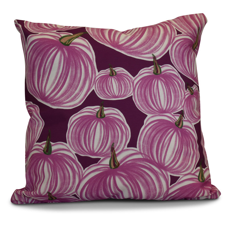 Housse de coussin d'extérieur carré, H 16 po x l 16 po x P 2 po, Mauve