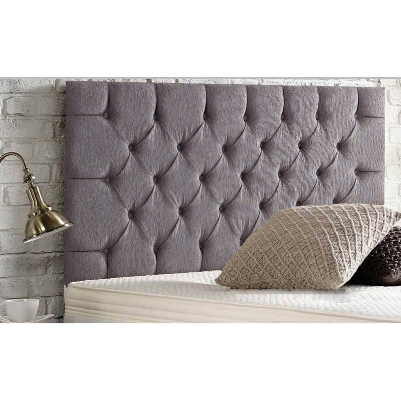 Esters Upholstered Headboard, Super King (6'), Chenille, Charcoal