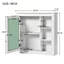 Armoire à pharmacie de salle de bain avec miroir, armoire à miroir murale avec organisateur de rangement, armoire de rangement blanche pour salle de bain