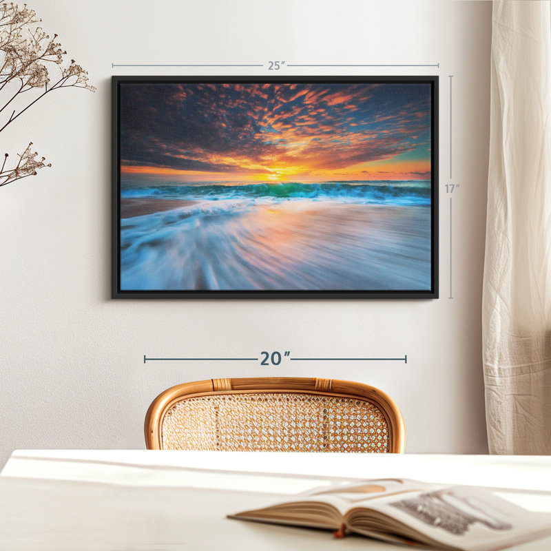 " Cloudscape Over Beach Canvas Print ", 17" H x 25" W