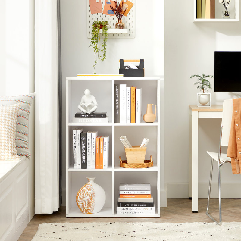 Bookcase, Bookshelf, Storage Shelf With 6 Compartments, Standing Shelf, Cube Shelf, For Living Room, Home Office, Dinning Room