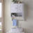 Over The Toilet Storage Cabinet,Farmhouse Medicine Cabinet With 2 Door And Adjustable Shelves,21.65 X 7.1 X 27.6 Inches, Bathroom, Living Room-375157966