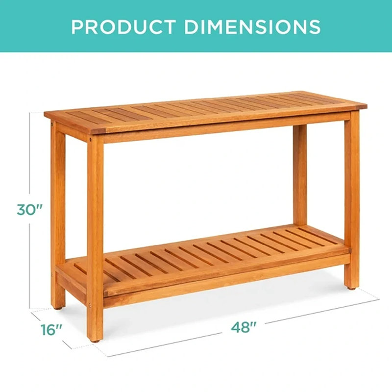 Kavin 48'' Solid Wood Top Console Table, Natural