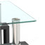 Table de bout moderne en verre trempé 1 pièce, table de bout, table carrée pour le salon