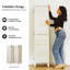Paravent pliable 5,6 pi - Paravent en bois à persiennes avec charnières doubles - blanc, brun, naturel-538111148-538111147