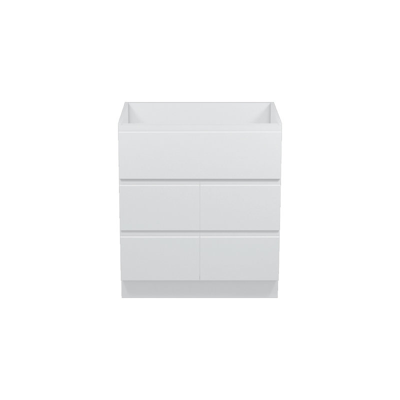 Base de meuble-lavabo simple autoportante 30 po MagickWoods en blanc seulement