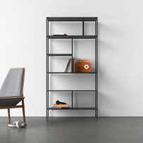 Level Stainless Steel Etagere Bookcase 72x36x15