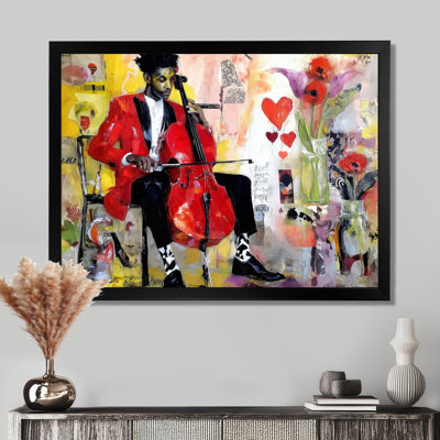«Talents Graffiti Musician Jazz Music - Music Jazz Wall Art», reproduction sur toile rétro rose