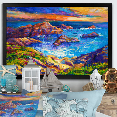Ocean And Cliffs In Greece Coastl - Picture Frame on