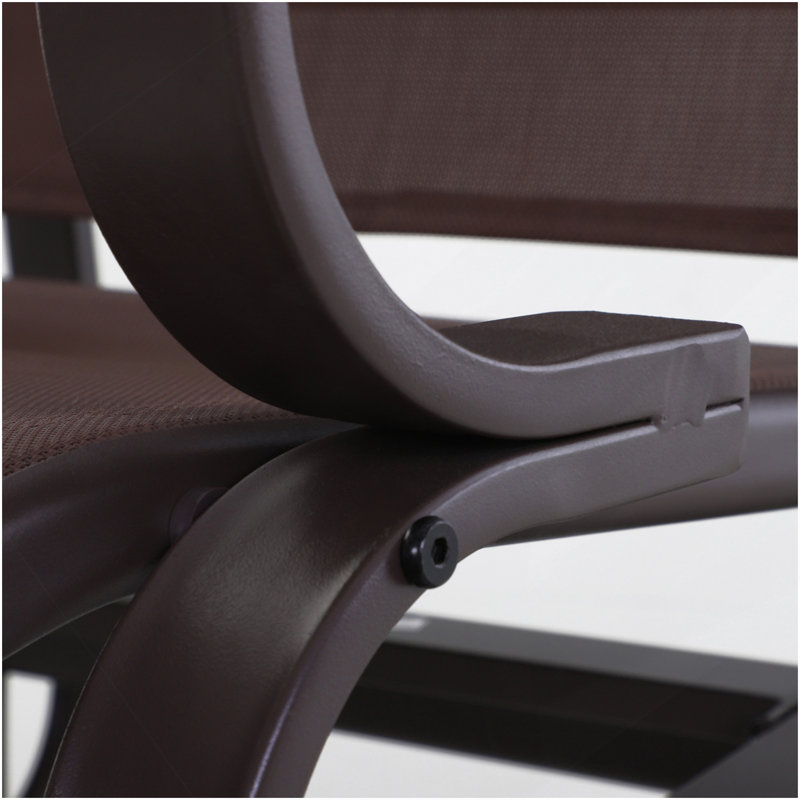 Fauteuil oscillant d'extérieur Outsunny, Brun