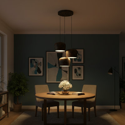 Luminaire suspendu à hauteur réglable 3 lumières