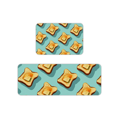 Ensemble de 2 tapis de cuisine Toast Butter