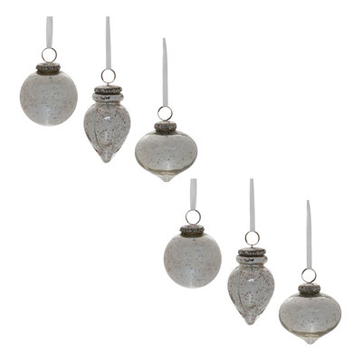 Mercury Glass Ornament (Set of 6)