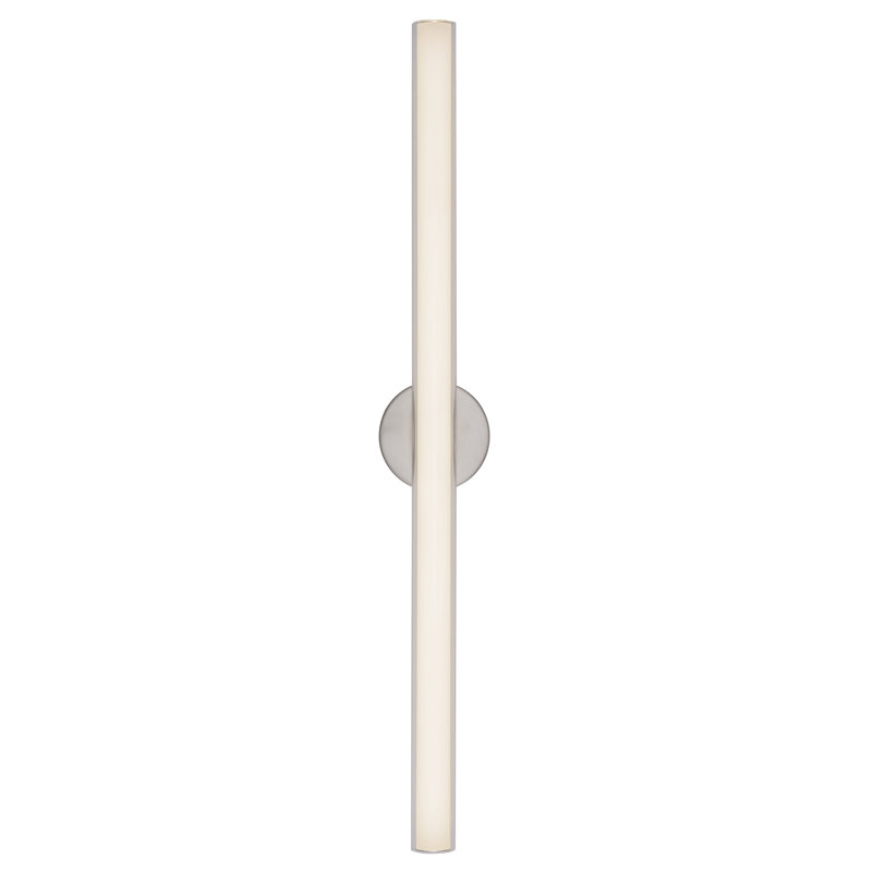 Tole 36-in Black dimmable LED Wall Sconce, Nickel