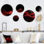 Décoration murale abstraite rouge et noire Contemplative IX - Modern Waves