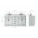 Tidworth 72'' Solid Wood Double Bathroom Vanity with 1.5'' Carrara Marble Top, Rectangular Sinks