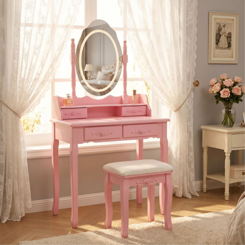 Ensemble de coiffeuse Princess, Pink